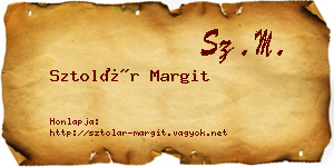 Sztolár Margit névjegykártya