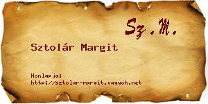 Sztolár Margit névjegykártya